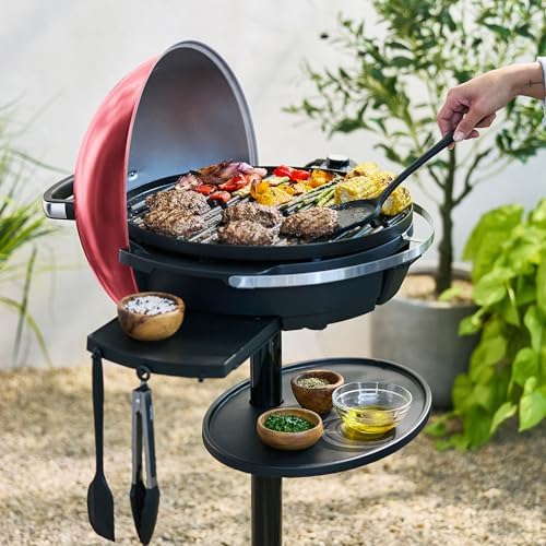GreenPan 2-in-1 Portable Indoor & Outdoor Standing Electric Grill & Griddle, Cinnamon - Image 2