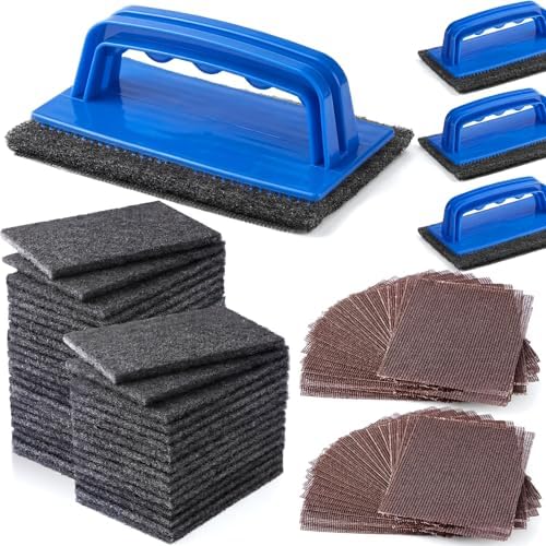 Reallnaive 124 Pcs Griddle Cleaning Kit for Flat Top Grill,Blue by Reallnaive