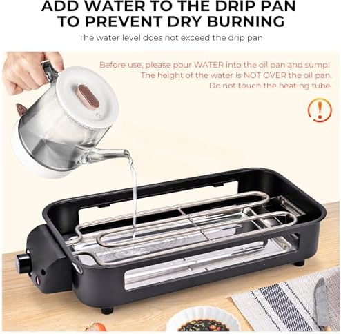 Pukomc Electric Indoor Grill,2 in 1 Indoor Grills for Kitchen - Image 2