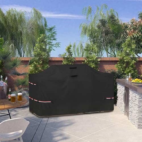 Bitubi 86 Inch Island Grill Cover - 600D Heavy Duty Waterproof All Weather Protection Extra Large Grill Cover,Black - Image 7