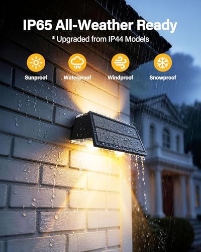Solar Fence Lights Outdoor, 6 Pack Fence Solar Lights Waterproof - Image 4