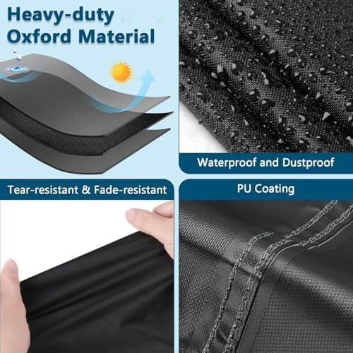 Grill Cover for Nexgrill 29 in 810-0029C Charcoal Barrel Grill, Heavy Duty Waterproof All-Weather Protection, Outdoor Fade Resistant BBQ Grill Cover (45" L x 23" W x 42" H) - Image 3