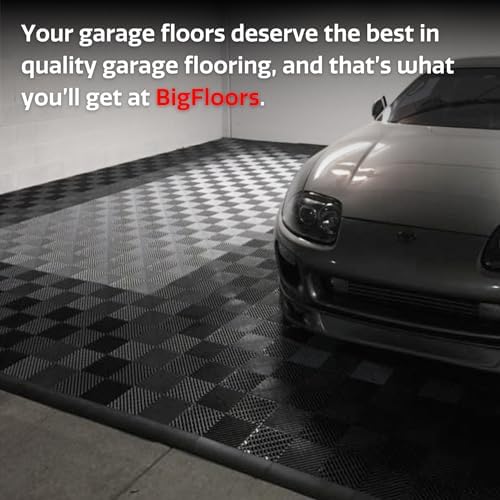 SnapLock RaceDeck Free-Flow 12"x12" Interlocking Garage Tiles, 12pk, Black - Image 5