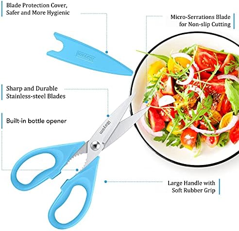 iBayam 2-Pack 8.7" Kitchen Shears, Heavy Duty, Cut Meat, Poultry, Herbs - Image 2