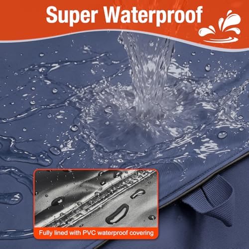 Foldable Grill Cover for Pit Boss 700FB 73700, Waterproof 600D Heavy Duty Wood Pellet Smoker Cover, Fade＆Tear Resistant Pellet Grill Cover for Lexington 500 540,Blue - Image 7