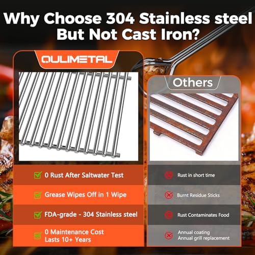 QuliMetal SUS304 Grill Grates for Weber Spirit 310&GS Spirit II 300 Series - Image 4