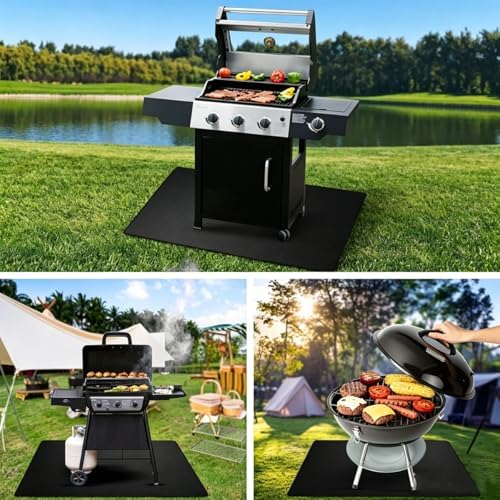 Under Grill Mat for Masterbuilt Gravity Series 1050 Digital 2021-2026, Heavy Duty Silicone Fiberglass BBQ Protector Mat Fire Resistant Oil Proof Easy Clean Outdoor Patio Grill Pad - Image 7