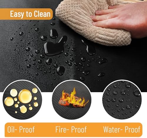 UNCO- Round Fire Pit Mat, 36", Black Double-Sided Fireproof Design, Reusable, Portable, 3 Layers, Waterproof & Easy to Clean, Grill Matt for Outdoor Grill Deck Protector - Image 4