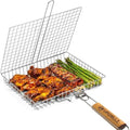 UPGRILLZ Fish Grill Baskets for Outdoor Grill Vegetables, Fish Grilling rack for Grill, BBQ Grilling Basket, Stainless steel Grill Basket for Veggies, shrimp by UPGRILLZ