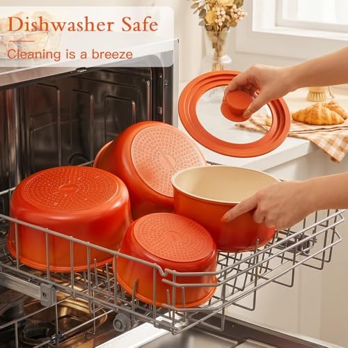 GiPP 21PCS Pots and Pans Set Nonstick Cookware Set with Detachable Handle - Image 6
