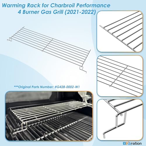 G428-0002-W1 Warming Rack Grill Parts for Charbroil Performance 4 Burner - Image 3