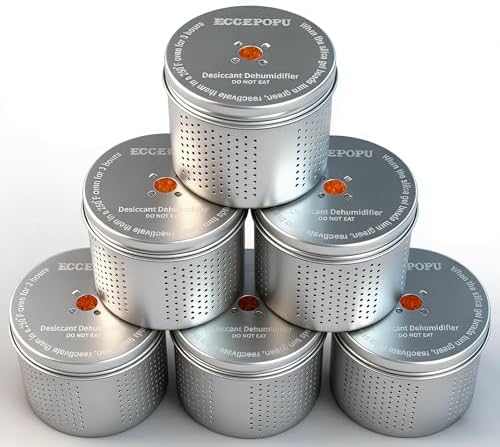 Gun Safe Dehumidifier, Silica Gel Desiccant Canister(6 Units) by ECCEPOPU