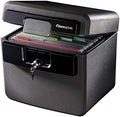 SentrySafe Black Fireproof and Waterproof Safe, File Folder and Document Box with Key Lock, 14.3 x 15.5 x 13.5 inches, HD4100 by SentrySafe