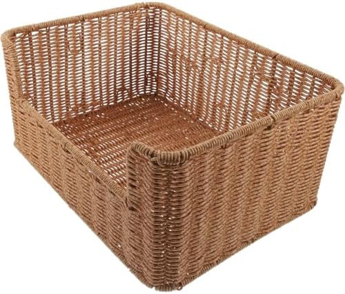 Woven Storage Basket Organizer Bin for Books and Toiletries by Zerodeko