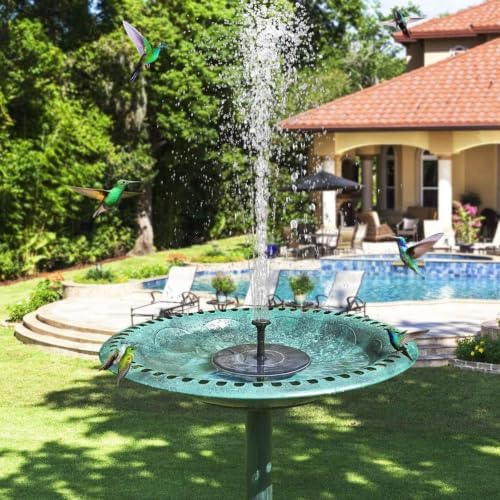 Solar Fountain Water Pump for Bird Bath, New Upgraded Mini Solar Powered Fountain Pump 1.5W Free Standing Solar Panel Kit Water Fountain for Garden, Pond, Pool, and Outdoor - Image 2