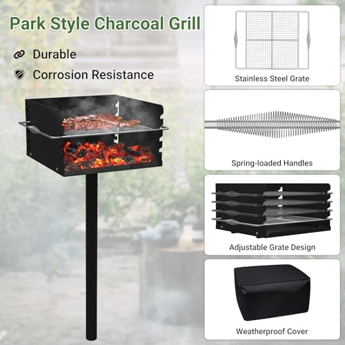 Park Grills, 256 Sq. In, Park Style Charcoal Grill - Image 3