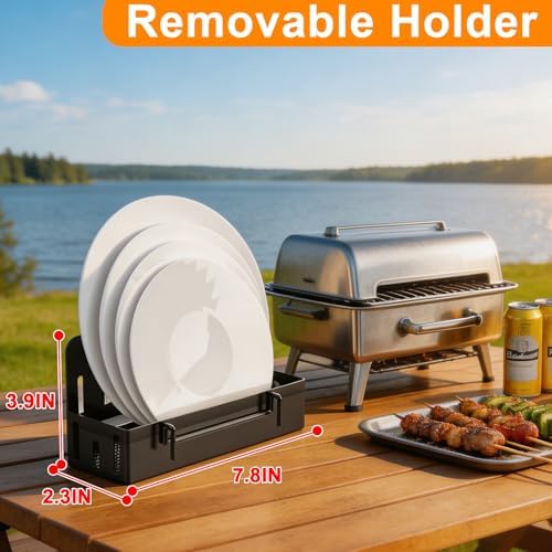Grill Caddy BBQ for Outdoor Grill with 2 Paper Towel Holders - Image 6