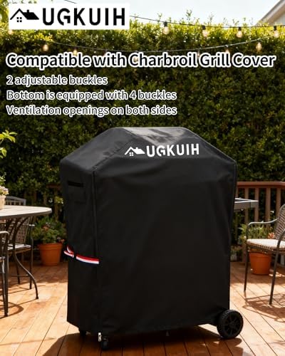 Grill Cover for CharBroil Bistro Pro Electric Grill Outdoor, Heavy Duty 600D Waterproof Protection, Compatible with Charbroil Grill Cover 25302145, 25302146, 25302161 and CB1250073P4 - Image 4