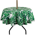 EHouseHome Outdoor and Indoor 60inch Round Tablecloth with Umbrella Hole and Zipper, Waterproof Zippered Patio Cloths, Spring/Summer Table Covers for Backyard Circular Table/BBQs/Picnic by EHouseHome