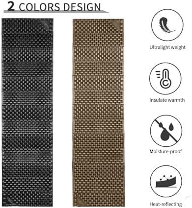 Foam Camping Pads for Hiking, Ultralight Closed Cell Mattress, Waterproof Soft Mat for Adults, Wide Picnic Yoga Mats, Folding Sleeping Pad for Outdoor Backpacking - Image 4
