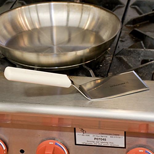 Dexter Russell S285-3 Sani-Safe 16433 Hamburger Turner, 4" x 3" Heavy-Duty Solid Stainless Steel Beveled Offset Blade, Grill Spatula with Textured Polypropylene White Handle, NSF Certified, USA Made - Image 6