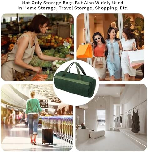 Grill Accessory Storage Bag, 24"" Extra Thick Canvas Grill Utensil Storage Bag, Double Zipper Grill Tool Storage Bag, BBQ Tool Storage Bag Carry Bag for Camping Hiking Barbecue, Dark Green - Image 7