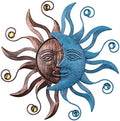 MUMTOP 13.26 Inch Sun and Moon Outdoor Metal Wall Art for Fence Patio Decor by MUMTOP