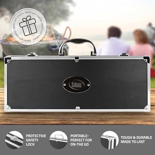 Kaluns Grilling Accessories, Gifts for Men Christmas Grilling Gifts for Dad, Heavy Duty Stainless Steel BBQ Grill Tools Set for Outdoor Grill with Aluminum Case and Apron, Birthday Gifts for Men Dad - Image 6