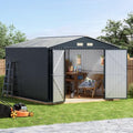 10 x 12 FT Metal Storage Shed for Backyard Nightblue by Unknown