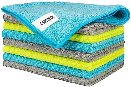 FIXSMITH Microfiber Cleaning Cloth - Pack of 8, Size: 12 x 16 in, Multi-Functional Cleaning Towels, Highly Absorbent Cleaning Rags, Lint-Free, Streak-Free Cleaning Cloths for Car Kitchen Home by FIXSMITH