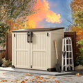 Horizontal Outdoor Storage Cabinet Box 36 Cu Ft with Lockable Doors, Outdoor Storage Shed Portable Waterproof for Backyard Garden by Unknown