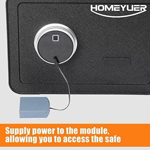 External Power Supply Box with 2.5mm and 3.5mm Jack for Some Safe Box with External Battery Supply, 4 AA Battery Holder with Wires, 6V Backup Power Source for The Safe Box - Image 6
