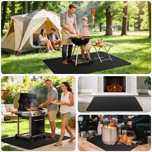 Under Grill Mats for Outdoor Grill - 72 x 39 Inch BBQ Deck Protector - Image 7