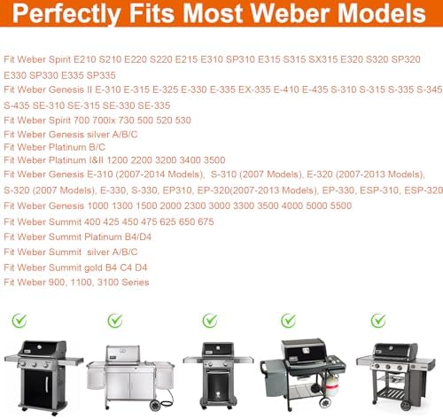 BBQ Future 93305 83156 Grill Grease Tray for Weber Spirit 200/300 Genesis and Genesis II 200/300 Series, 7515 Grease Catcher Tray with 10 Pack Drip Pan Liners Replacement Part for Most Weber Gas Grill - Image 2