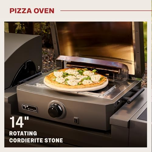Tytus 3-in-1 Gas Grill 4-Burner, Pellet Smoker, Pizza Oven & Cover, 117" - Image 5