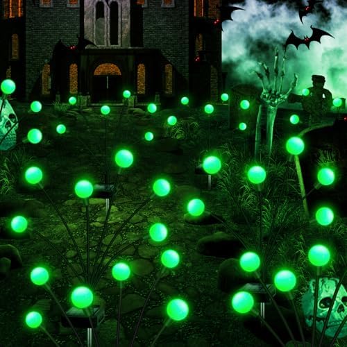 NBQQ Solar Lights Outdoor 4 Pack of 32 LEDs Swaying Firefly Garden Decor - Image 6