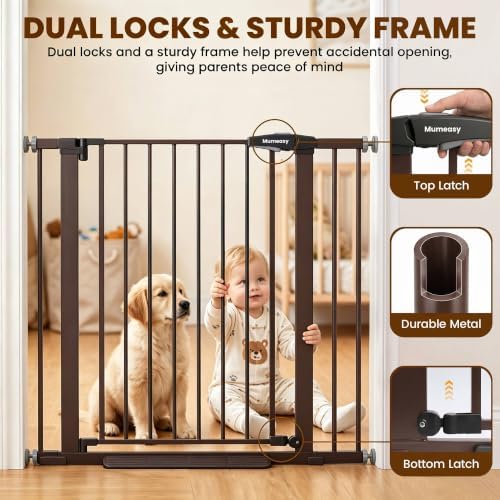 Mumeasy 29.7-40.6" Baby Gate for Stairs, Auto Close Dog Gate for Doorways - Image 3