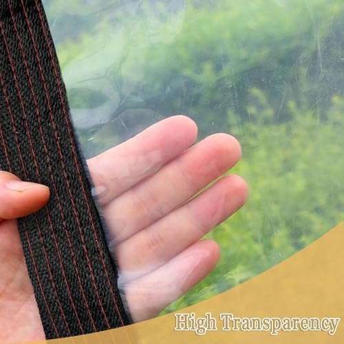 Clear Tarps Heavy Duty Waterproof 6x8 FT - Greenhouse Plastic Tarp Sheeting, Poly Tarp for Garden - Rainproof Covering for Outdoor Plants Balcony Tent Gardening Chicken Coop Protection - Image 2