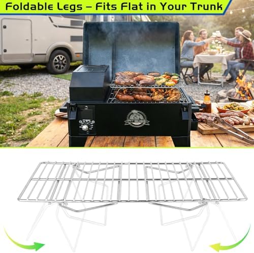 Smoking Rack for Pit Boss 150 Grill Beef Jerky Second Rack Portable Pellet Smoker Grates for Traeger Ranger Scout Portable Tabletop Replacement Parts Pitboss PB150PPG PB150PPS Accessories - Image 2