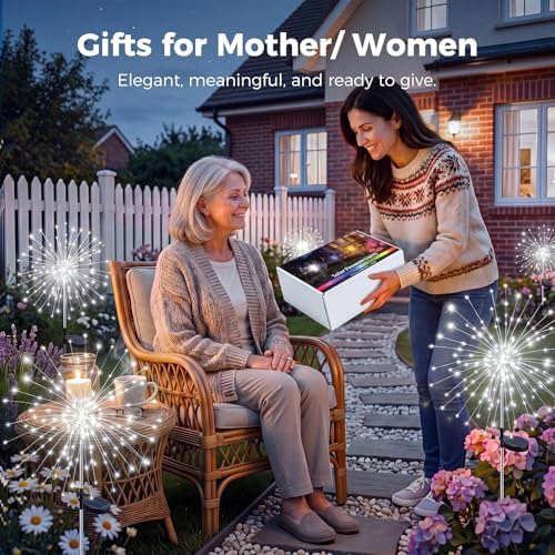 btfarm 3 Pack Solar Garden Lights Outdoor, 8 Modes Firework Lights Outside - Image 5