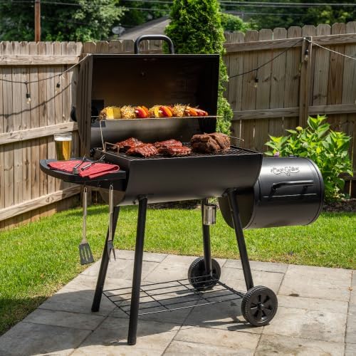 Char-Griller Barrel Pro Charcoal Grill with Charcoal Fuel, Adjustable Charcoal Tray, EasyDump Ash Pan, 785 Sq. In. Cooking Area, for Grilling & Smoking, Black - Image 5