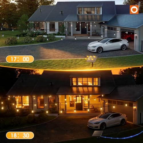 addlon 78FT(72+6) Solar String Lights Outdoor, Last 20+ Hrs, USB Charging - Image 5