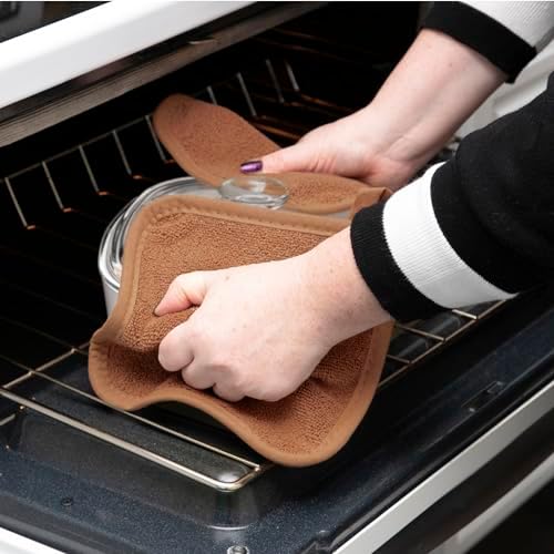 RITZ Terry Potholder & Hot Pad: Unparalleled Heat Resistant, Durable 100% Cotton – Ergonomically Designed for Optimal Grip – Easy-Care Machine Washable – 4-Pack, Copper - Image 4