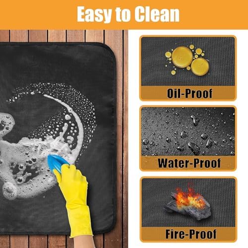 18 x 15 Inch Heat Resistant Grill Mats for Outdoor Grill - Image 4