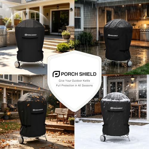 Porch Shield 18 inch Outdoor Charcoal Kettle Cover 23" Dia x 33" H, Black - Image 5