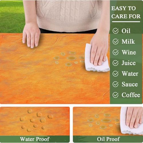 CAPSCEOLL Fitted Picnic Table Cover with Bench Covers 5ft - Burnt Orange - Image 3