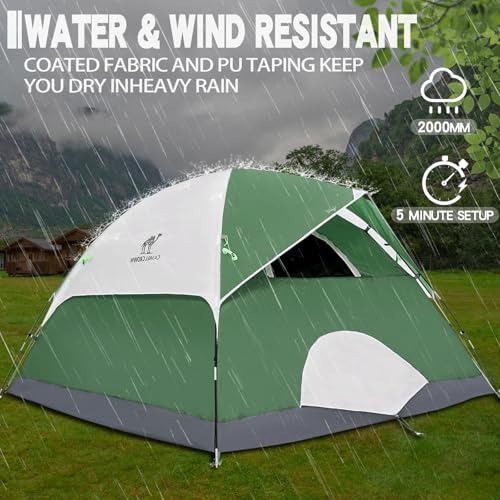 CAMEL CROWN Tents for Camping 2/3/4/5 Person Camping Dome Tent, Waterproof,Spacious, Lightweight Portable Backpacking Tent for Outdoor Camping/Hiking - Image 6
