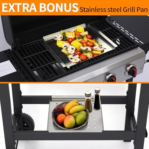 4-Burner Propane Gas Grill with Cast Iron Grate - 40000 BTU Output & Easy-Clean Grease Management for Perfect BBQs (4-Burner) - Image 5