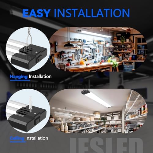 JESLED LED Shop Lights 4FT 7500LM, 3CCT & 3 Wattage Adjustable, ETL - Image 6
