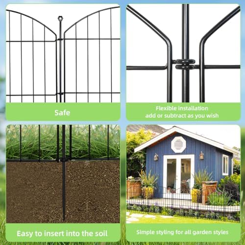 Decorative Garden Fence, 24in (H) x 20ft(L) No Dig Fence - Image 5